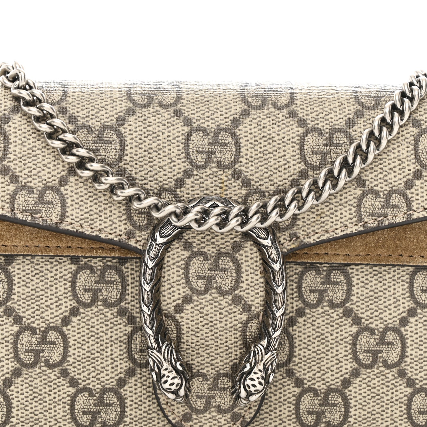 GG Supreme Monogram Super Mini Dionysus Shoulder Bag Taupe