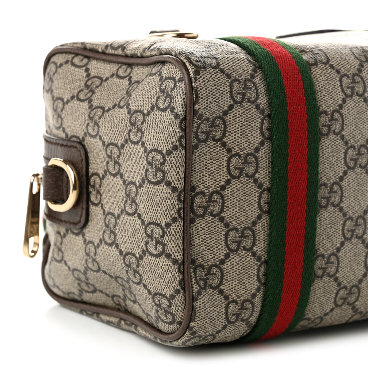 Gucci GG Supreme Web Mini GG Top Handle Bag Beige Ebony New Acero 9 of 12
