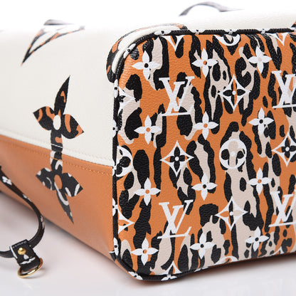 Louis Vuitton Monogram Giant Jungle Neverfull MM Ivory 9 of 11