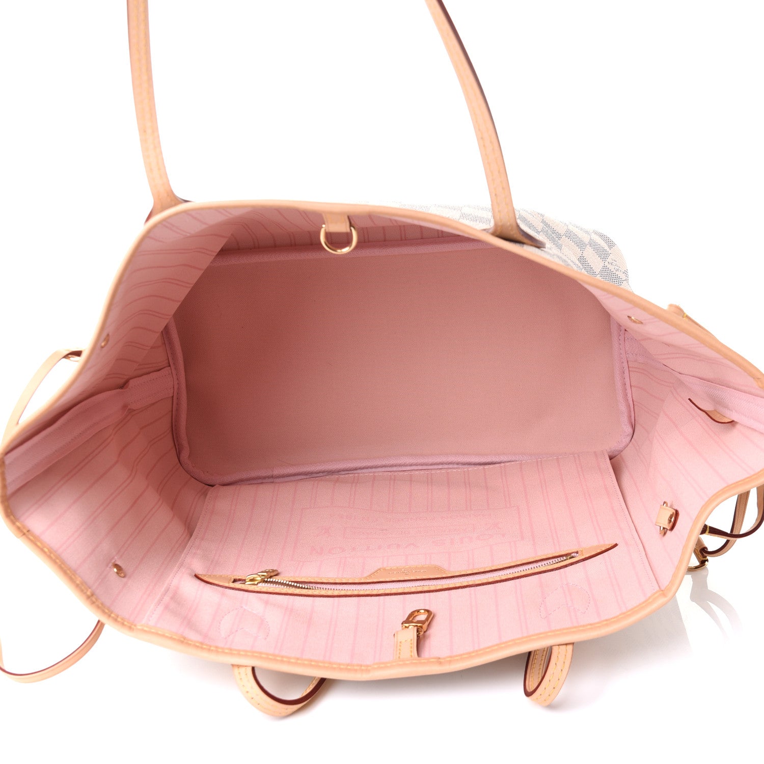 Louis Vuitton Damier Azur Neo Neverfull MM Rose Ballerine 7 of 12