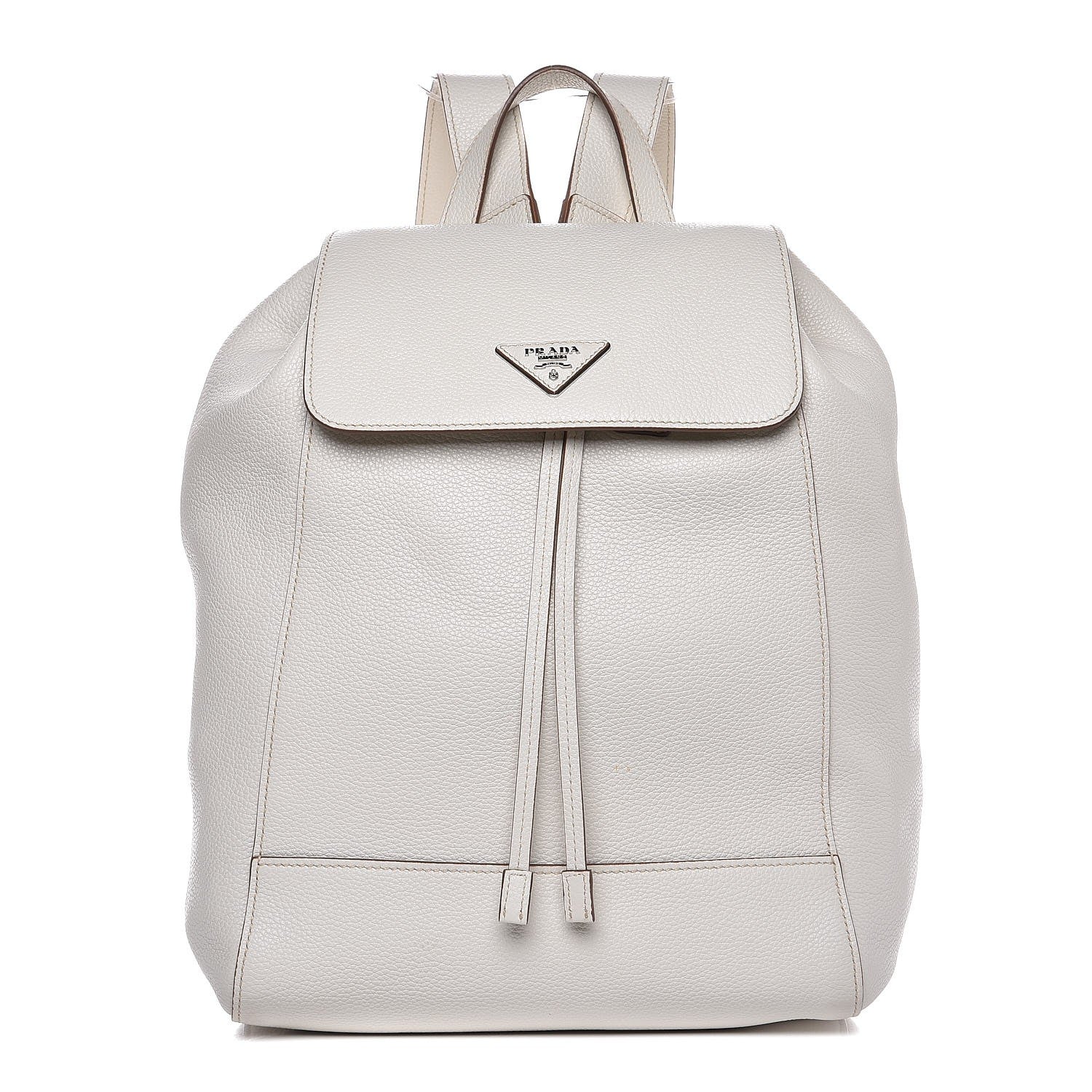 Prada Vitello Daino Cinch Backpack Talco 1 of 12