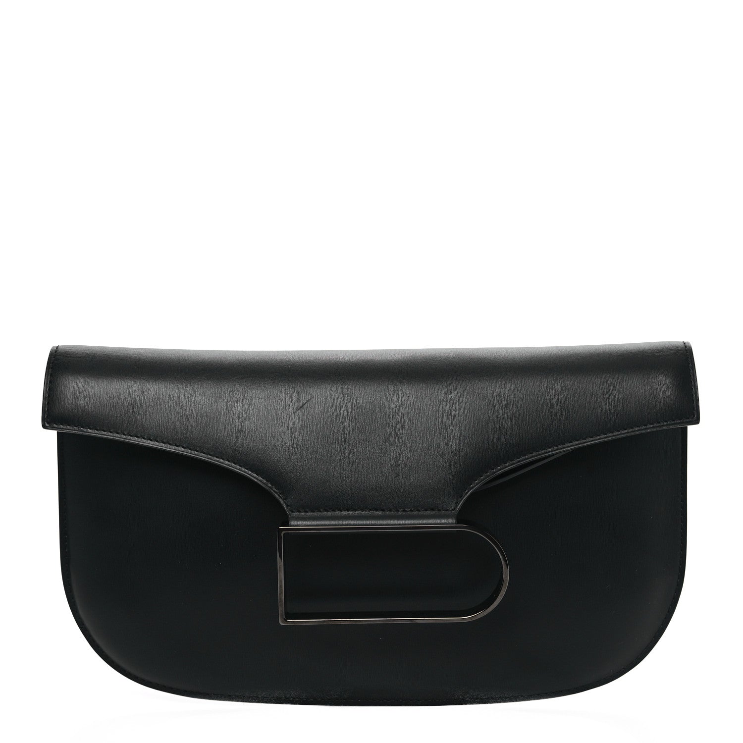 Delvaux Box Calfskin Double Je Clutch Black 1 of 11