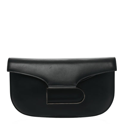 Delvaux Box Calfskin Double Je Clutch Black 1 of 11