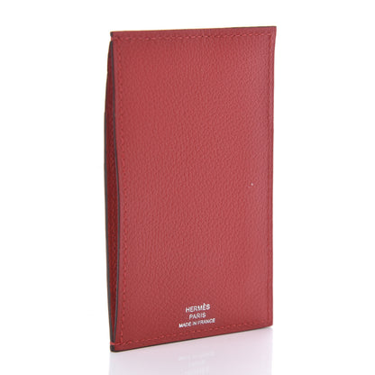 Hermes Epsom Togo Evercolor Rooroo 3CC Card Holder Rouge De Coeur Rose Texas Rose Azalee 2 of 9