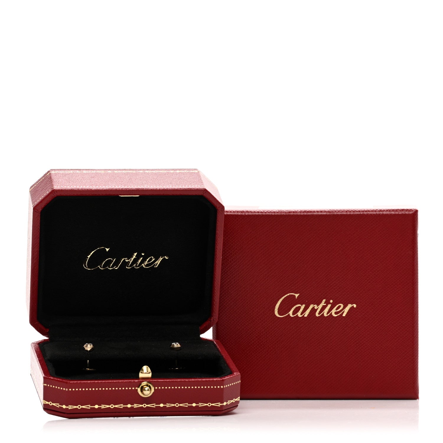 Cartier 18K Yellow Gold Diamond MM D'Amour Earrings 5 of 5