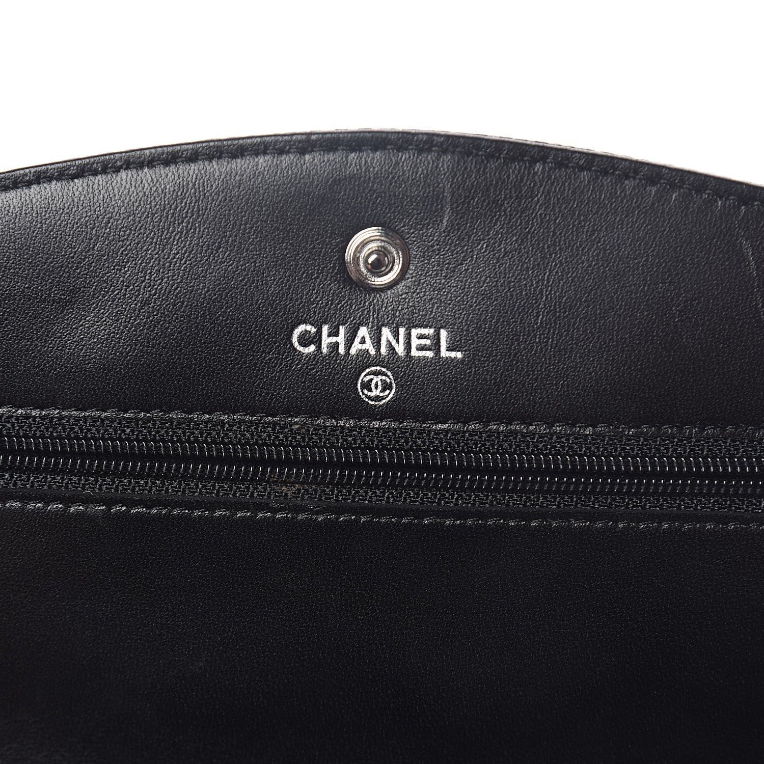 Chanel Caviar Timeless CC Wallet On Chain WOC Black 6 of 11