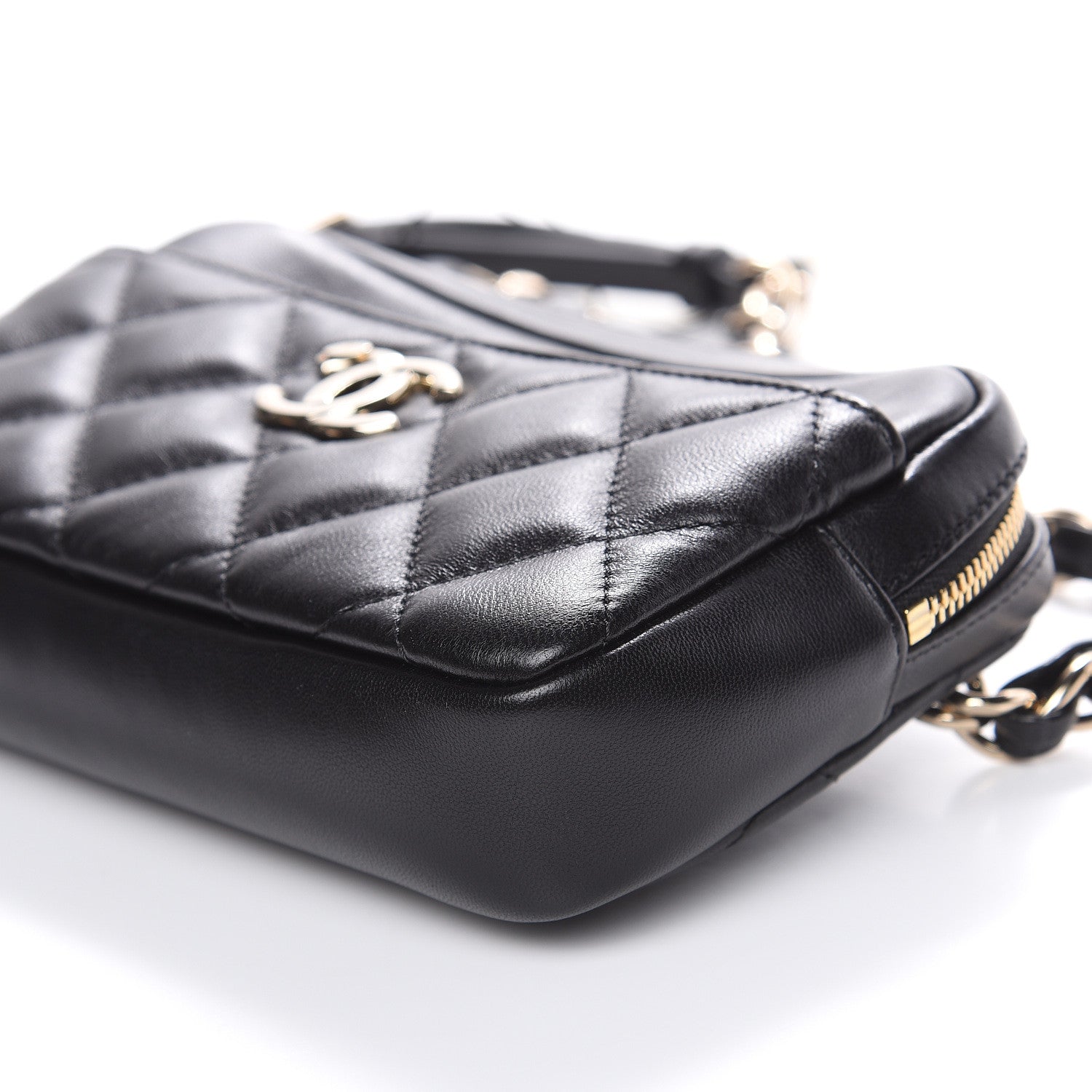 Chanel Lambskin Quilted Waist Bag Black 12 of 14