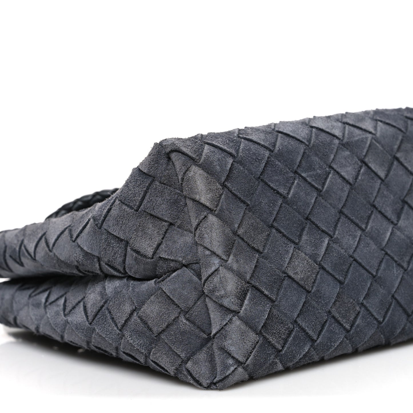 Suede Intrecciato Small Andiamo Shoulder Bag Cloudy Indigo