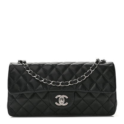 Chanel Lambskin Quilted East West Flap Black 1 of 13