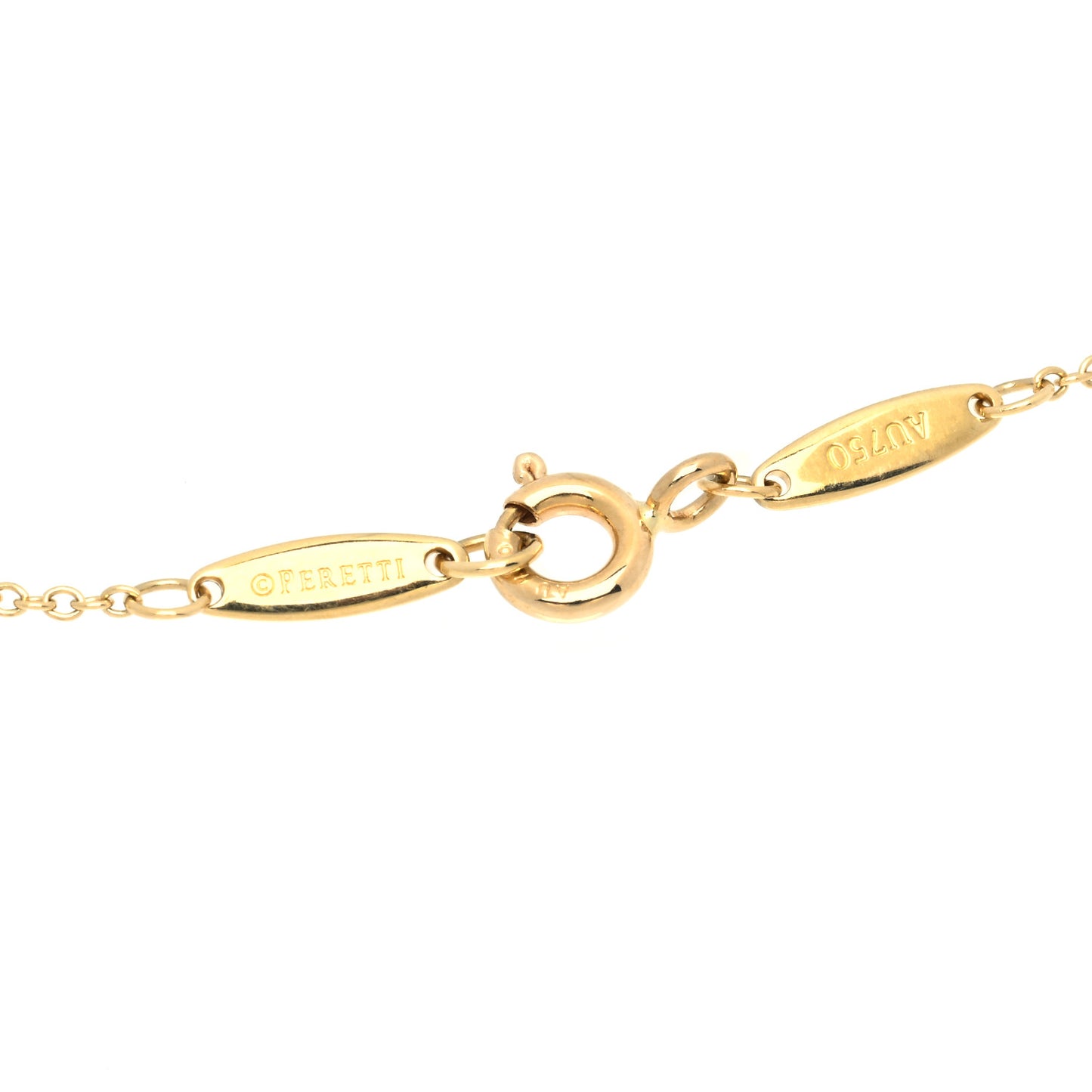 18K Yellow Gold Diamond .05ct Elsa Peretti Diamonds by the Yard Pendant Necklace