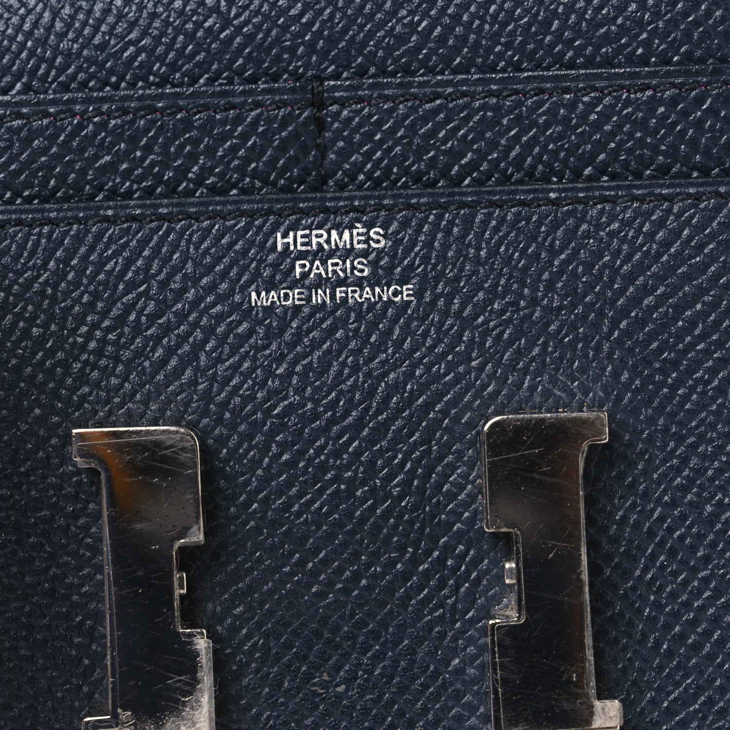Hermes Epsom Verso Constance Short Wallet Bleu Indigo Rose Pourpre