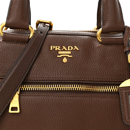 Prada Vitello Daino Shopping Satchel Bruciato 7 of 13