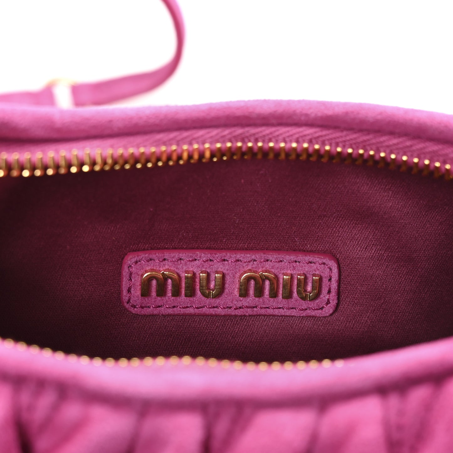 Suede Matelasse Mini Wander Hobo Fuxia