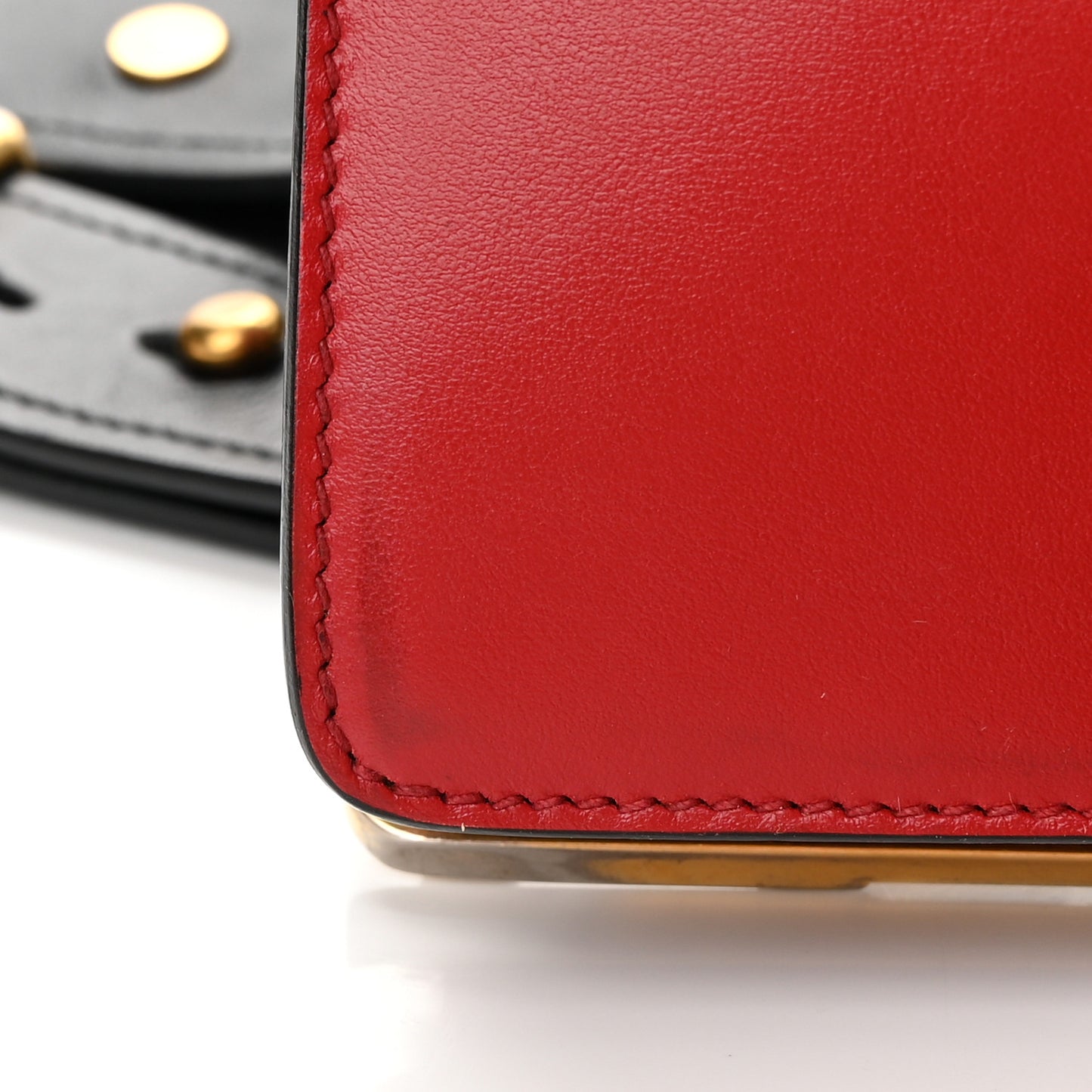 City Calfskin Saffiano Cahier Bag Fuoco Black