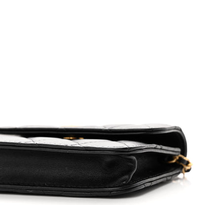 Chanel Lambskin Quilted Pearl Crush Clutch With Chain Black 10 of 10