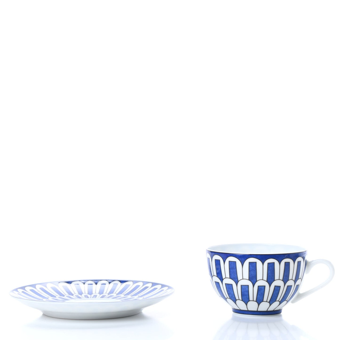 Porcelain Bleus d'Ailleurs Tea Cup And Saucer Set Of 2