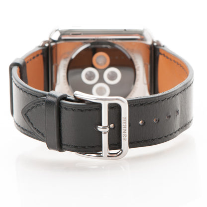 Hermes Veau Swift 38mm Apple Watch Single Tour Black 9 of 10