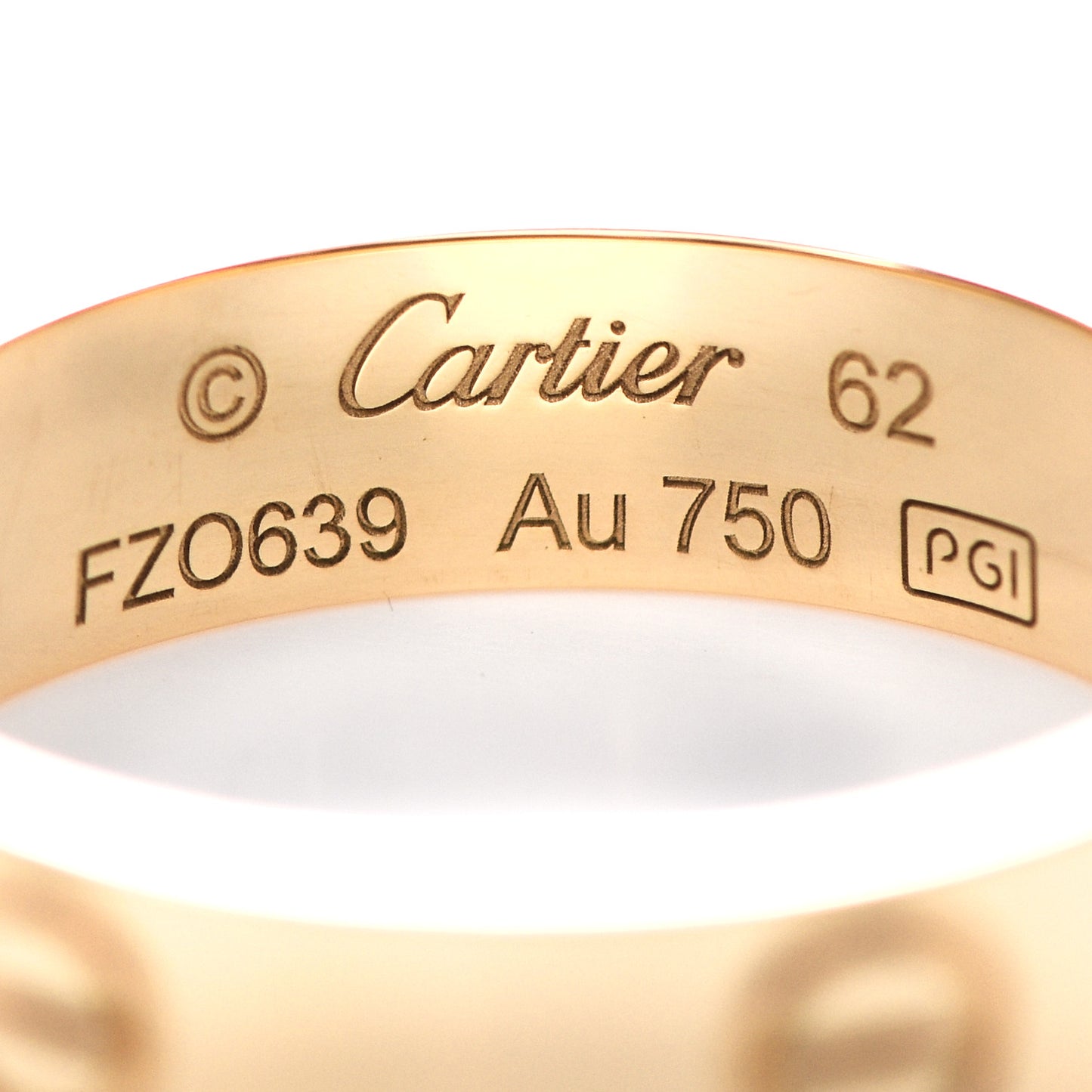 18K Yellow Gold 5.5mm LOVE Ring 62 10