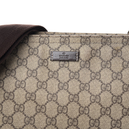 Gucci GG Supreme Monogram Medium Flat Messenger Bag Dark Brown 9 of 9