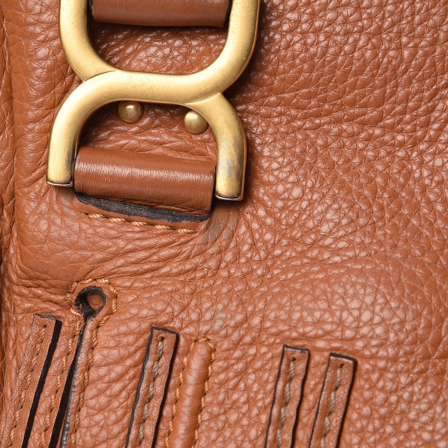 Calfskin Medium Marcie Satchel Tan
