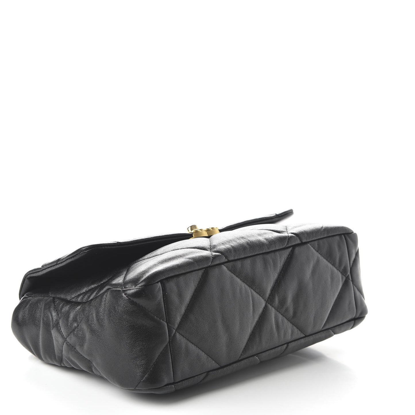 Lambskin Quilted Large 19 Flap Black