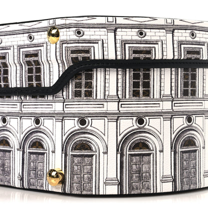Louis Vuitton X FORNASETTI Calfskin Architettura Petite Boite Chapeau White Black 9 of 9