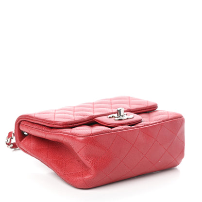 Chanel Caviar Quilted Mini Square Flap Red 4 of 10