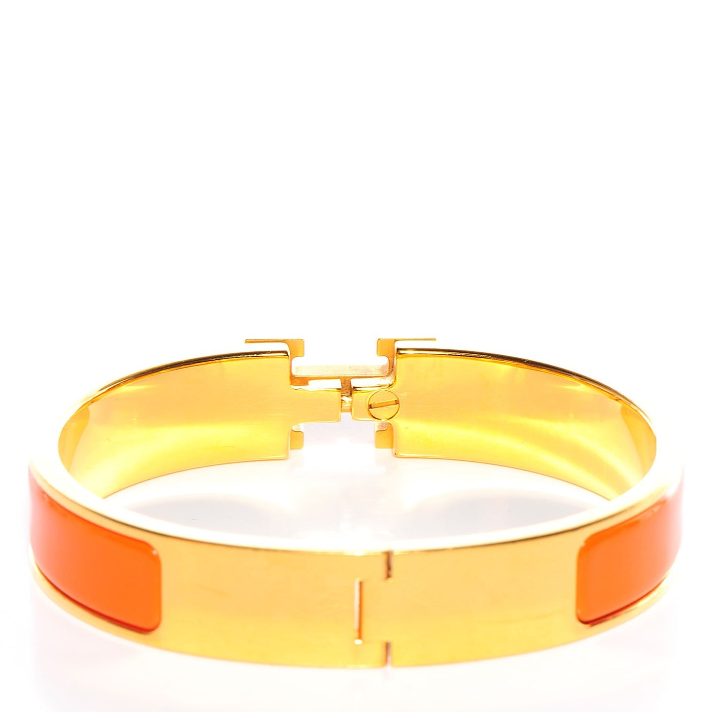 Enamel Narrow Clic Clac H Bracelet PM Orange