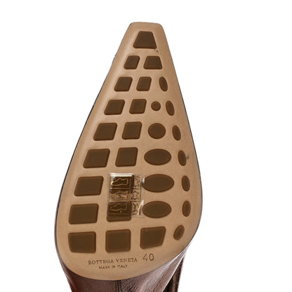Bottega Veneta Metallic Crushed Nappa Glitter Plexiglass Almond Pumps 40 Brown 7 of 9