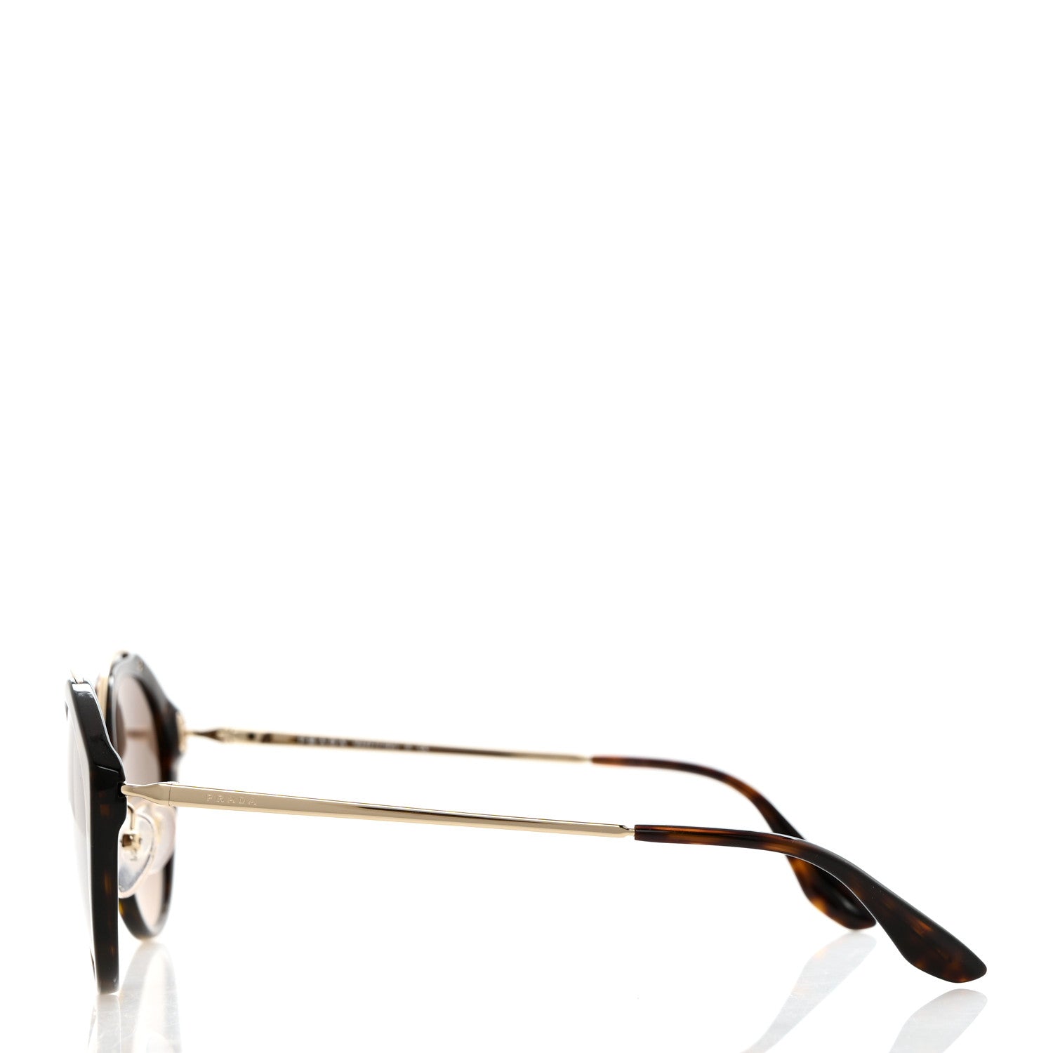 Prada Acetate Round Sunglasses SPR 18U Tortoise 3 of 8