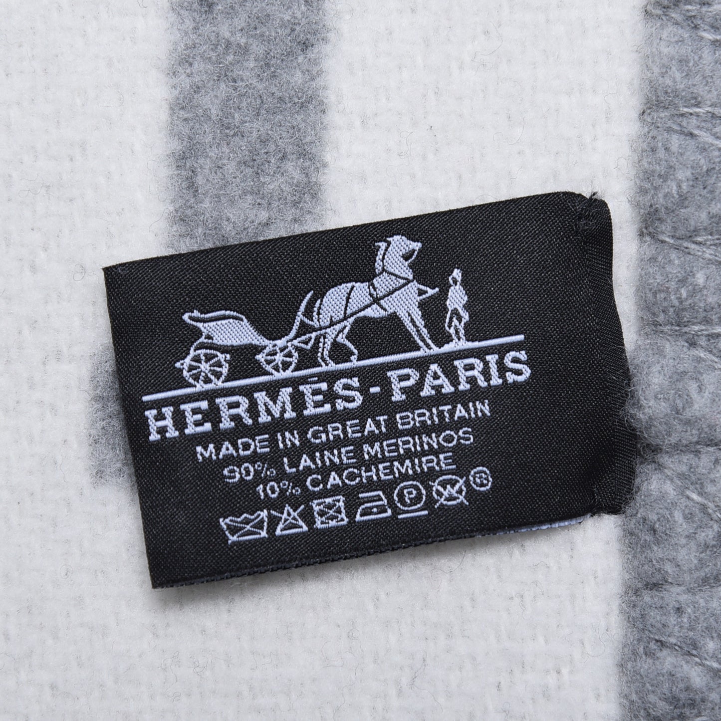 Wool Cashmere Avalon III Blanket Ecru Gris Clair