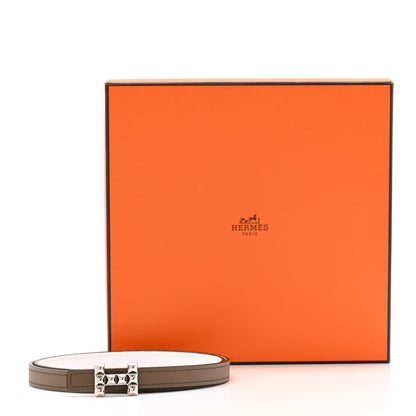 Hermes Epsom Swift 13mm H Medor Belt 70 28 White Etoupe 7 of 7