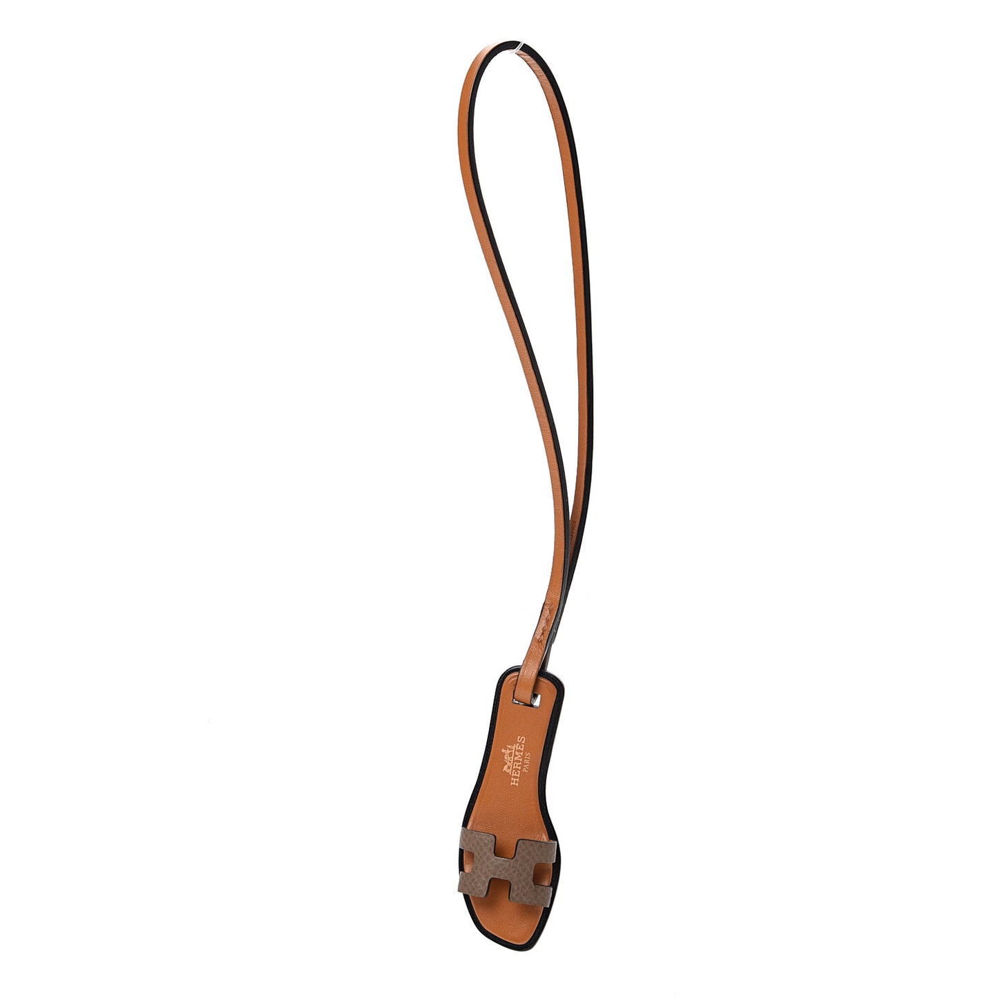 Epsom Butler Calfskin Hunter Oran Nano Bag Charm Etoupe