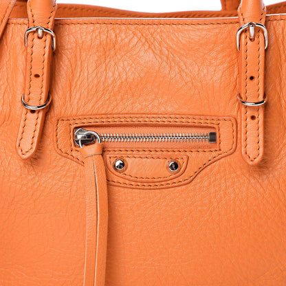 Balenciaga Calfskin Papier Mini A4 Zip Around Tote Orange 8 of 13