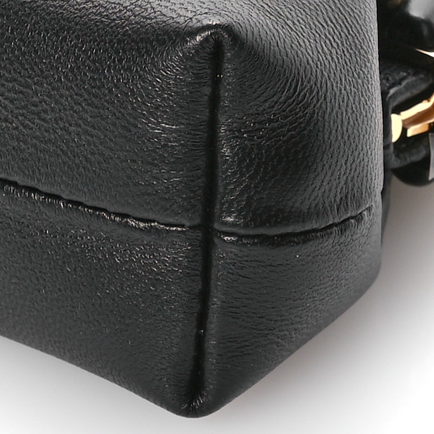 Shiny Nappa Nano Fendi First Bag Charm Black