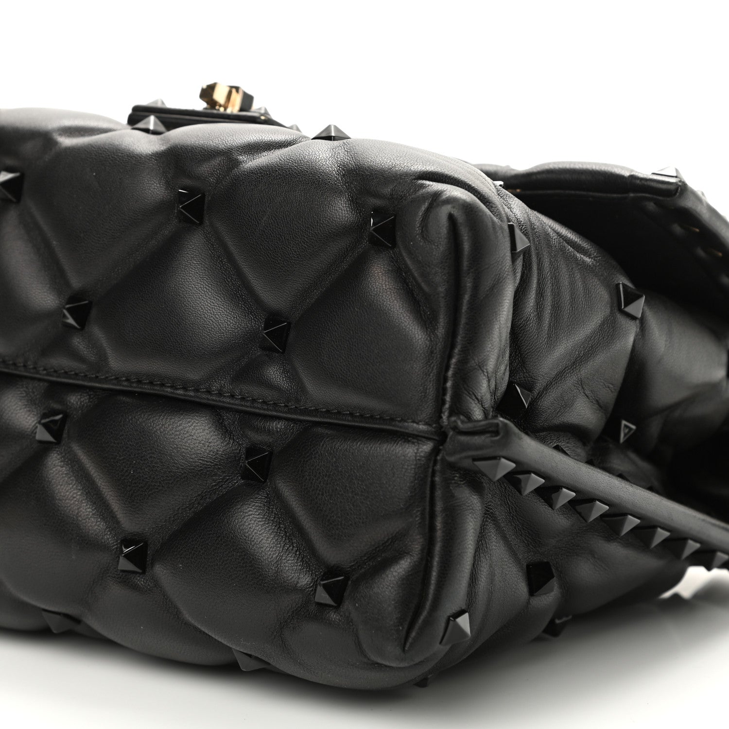 Valentino Garavani Nappa Monochrome Medium Candystud Top Handle Bag Black 11 of 17