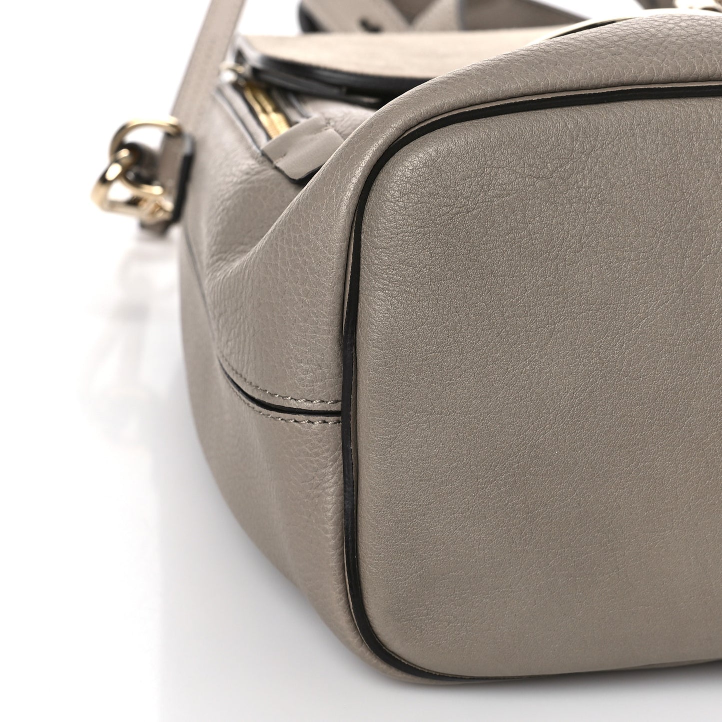 Suede Calfskin Medium Faye Backpack Motty Grey