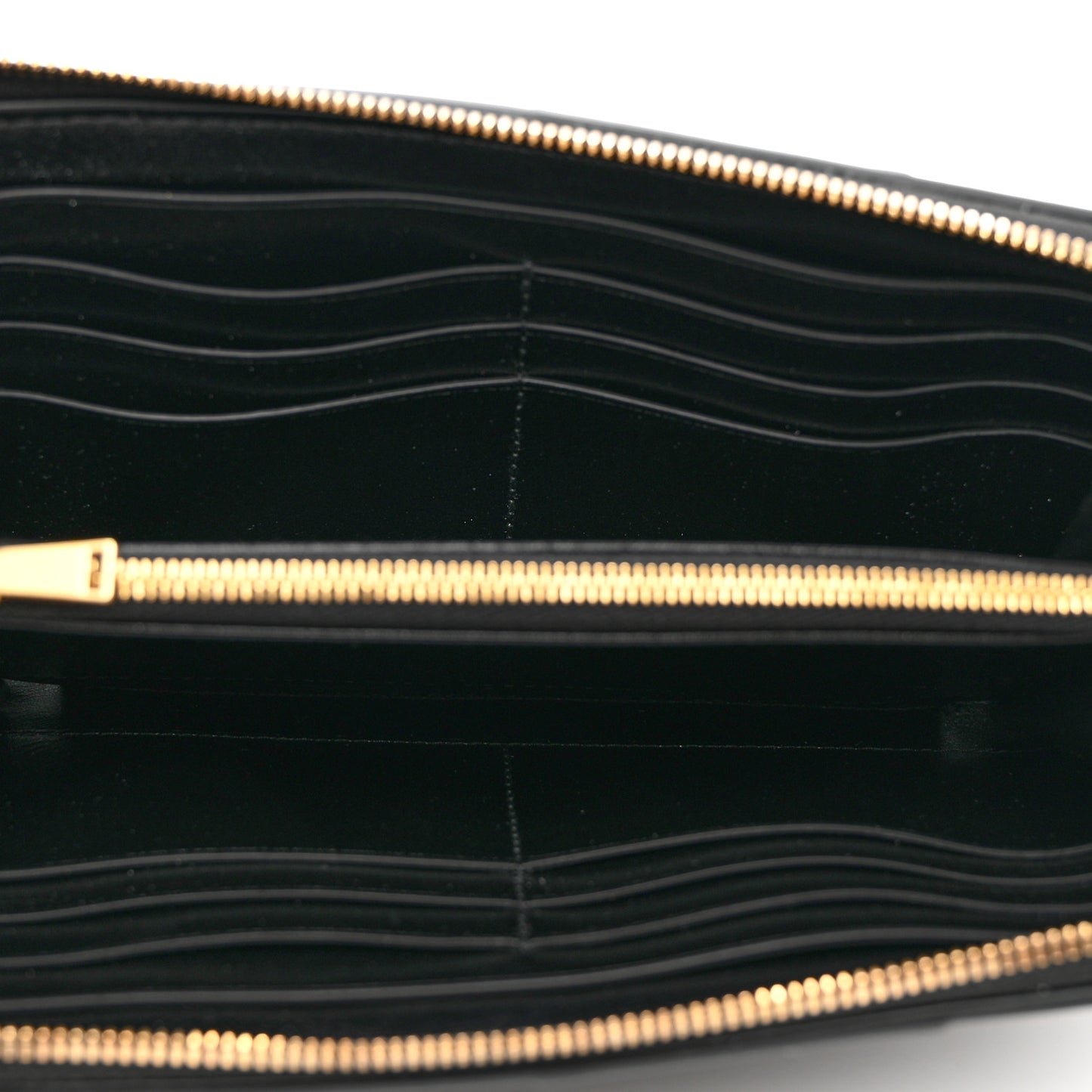 Nappa Maxi Intrecciato Zip Around Wallet Black
