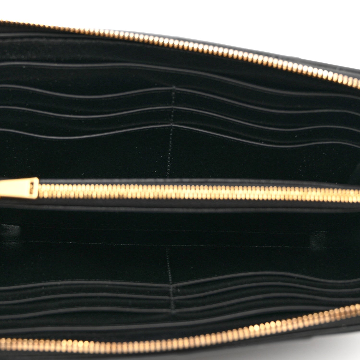 Bottega Veneta Nappa Maxi Intrecciato Zip Around Wallet Black 6 of 8