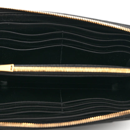 Bottega Veneta Nappa Maxi Intrecciato Zip Around Wallet Black 6 of 8