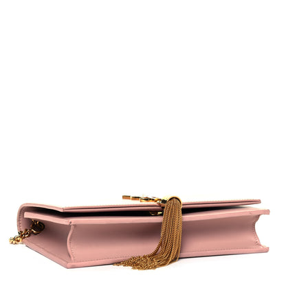 Saint Laurent Smooth Calfskin Classic Monogram Kate Tassel Chain Wallet Pale Pink 3 of 8