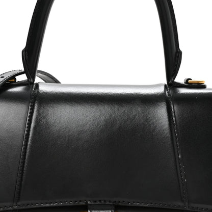 Balenciaga Shiny Box Calfskin Small Hourglass Top Handle Bag Black 8 of 11