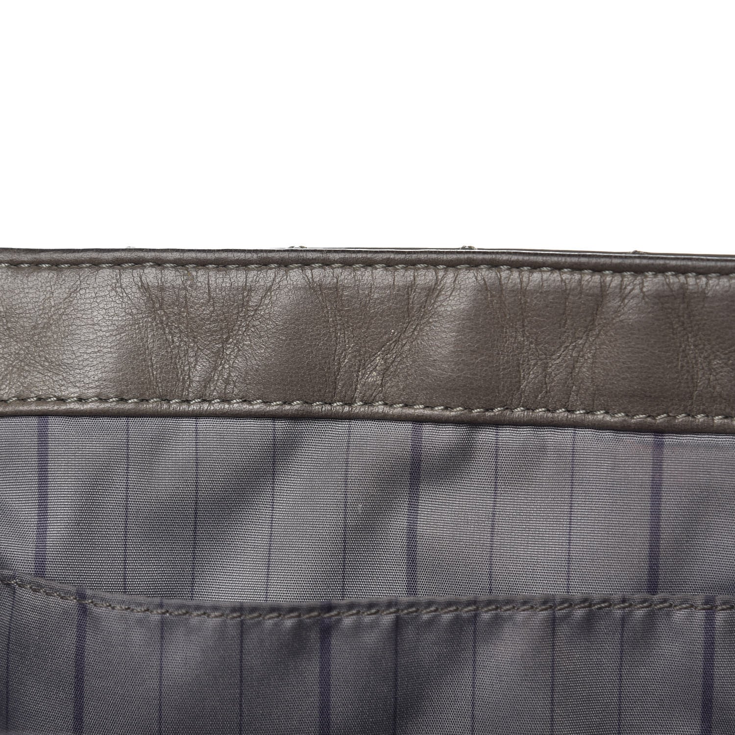 Chanel Glazed Calfskin Mademoiselle Lock Kelly Flap Bag Grey 20 of 21