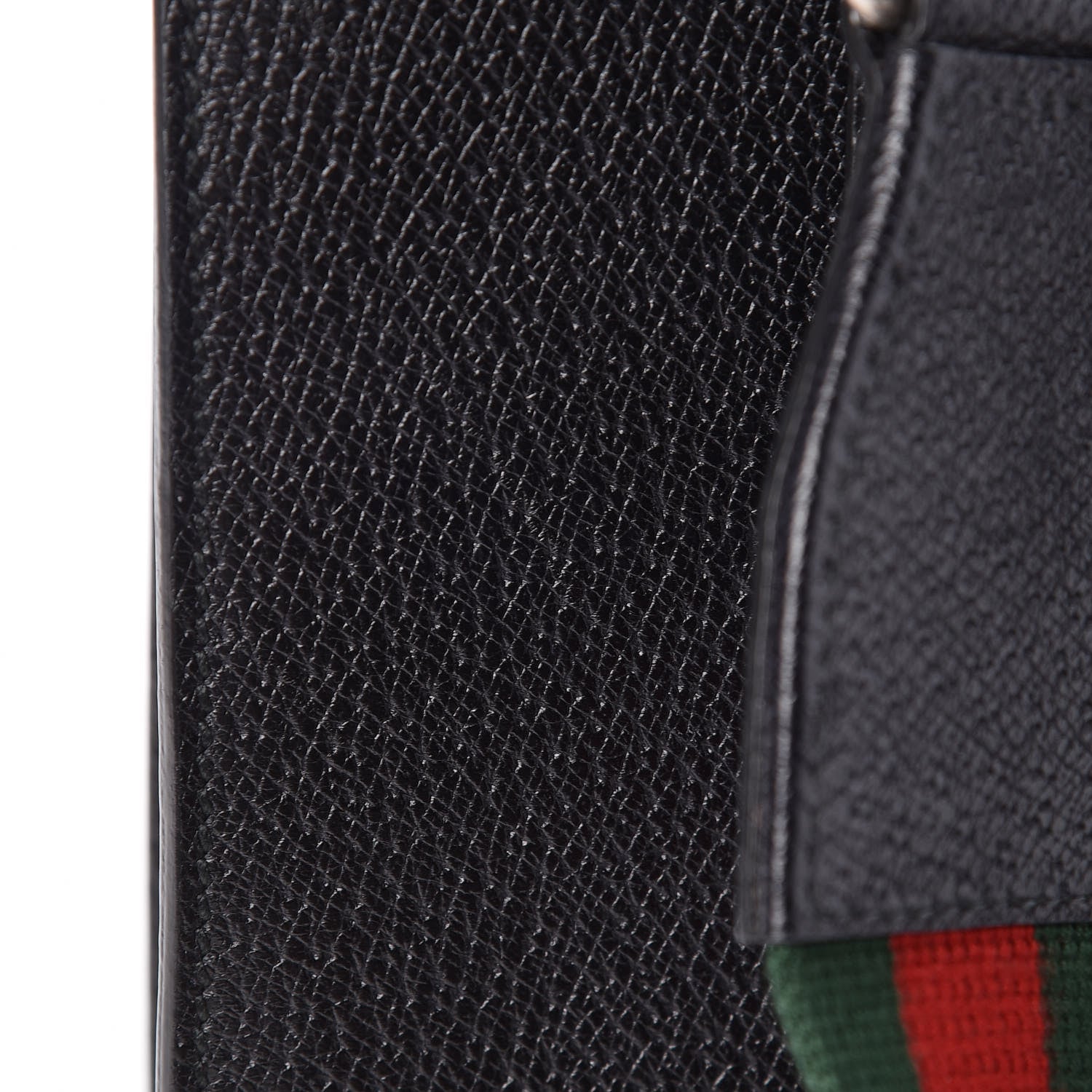 Gucci Calfskin Embroidered Tiger Messenger Bag Black 11 of 12