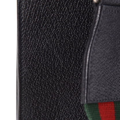 Gucci Calfskin Embroidered Tiger Messenger Bag Black 11 of 12