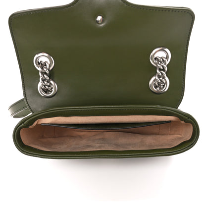 Gucci Calfskin Matelasse Aria Mini GG Marmont Shoulder Bag Military Wood 5 of 11