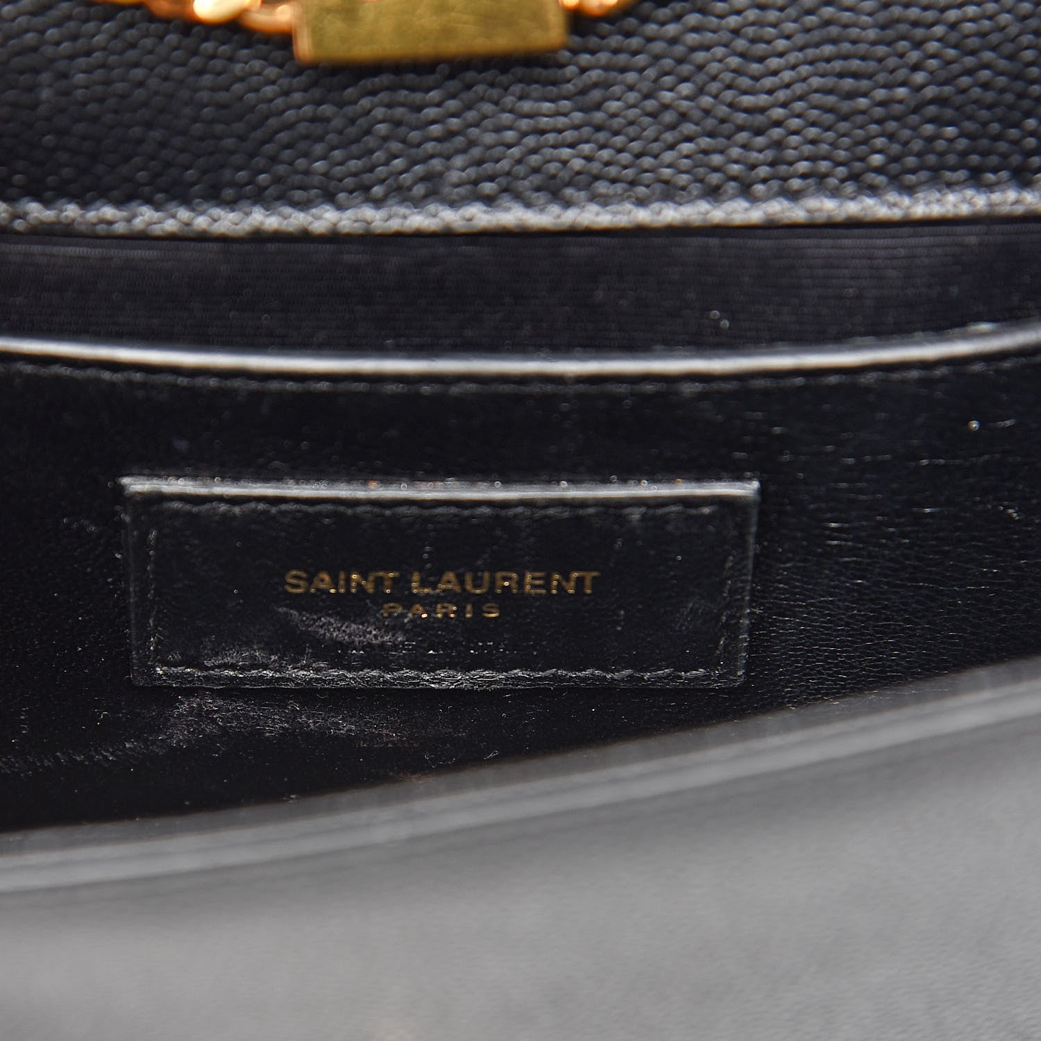 Saint Laurent Grain De Poudre Small Monogram Kate Satchel Black 6 of 11