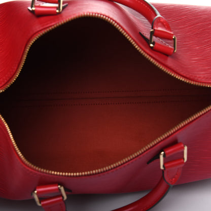 Louis Vuitton Epi Speedy 30 Castillan Red 5 of 11