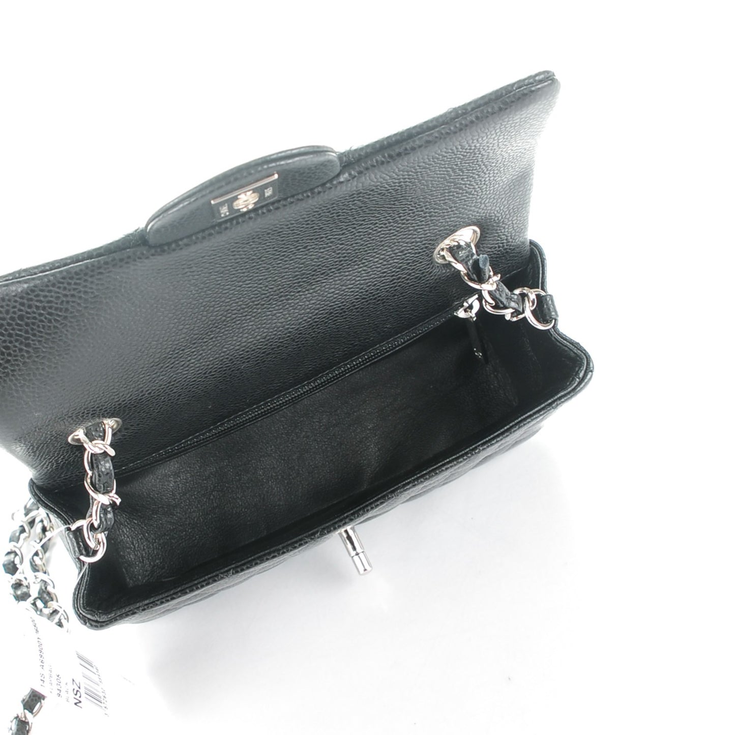 Caviar Quilted Mini Rectangular Flap Black