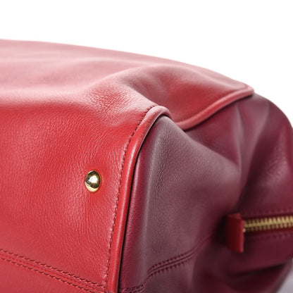 Fendi Vitello Capra Alabama Colorblock Large Chameleon Tote Ciliegia Bordeaux Ruby 14 of 16